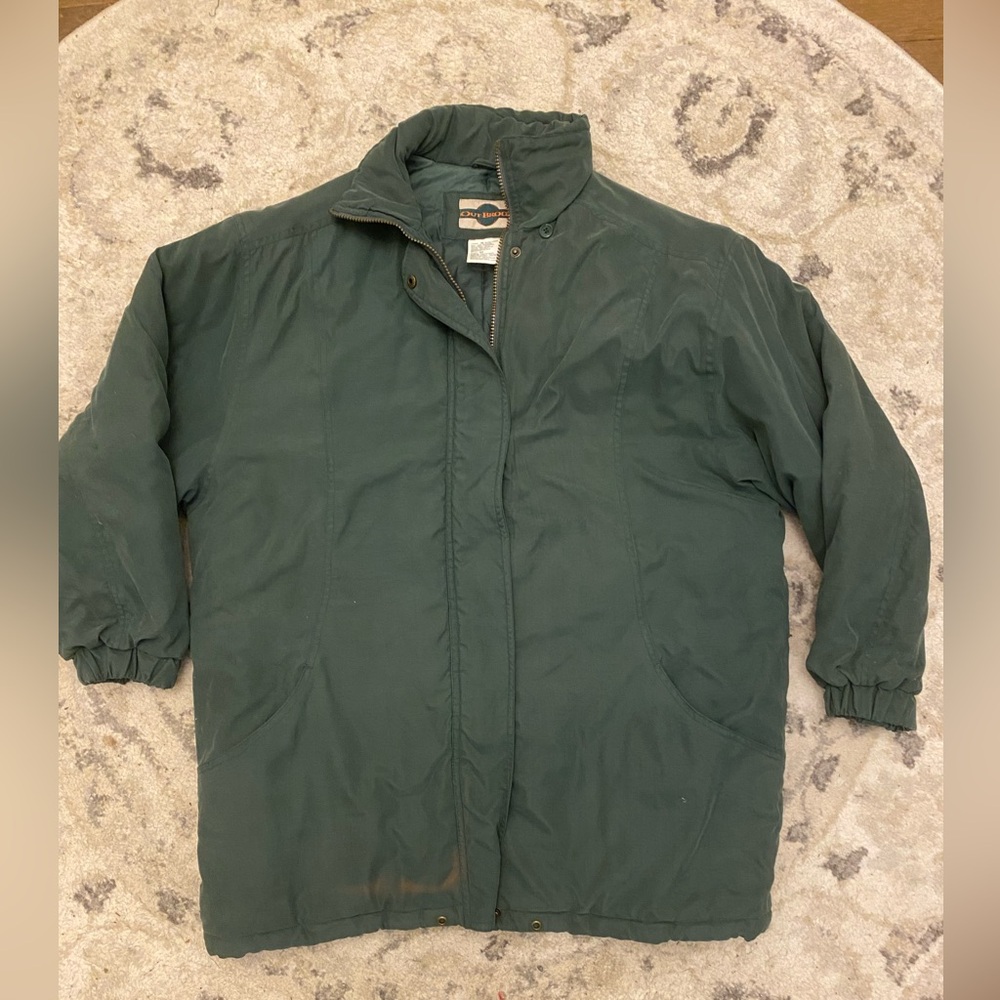 Vintage Green Men's XL Puffy Jacket | Barn Coat